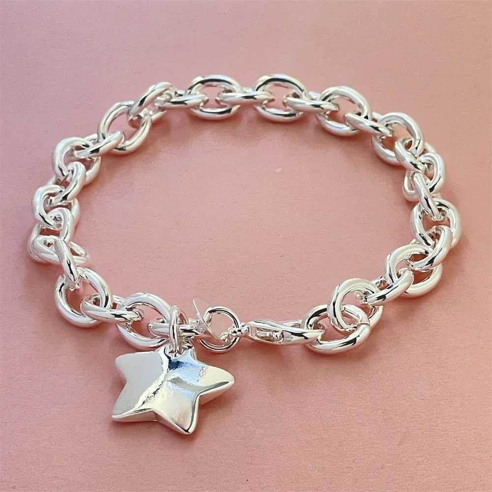 925 Sterling Silver Star Pendant Bracelet Ladies Couple Simple Luxury Banquet Wedding Birthday Jewelry Gift X250625