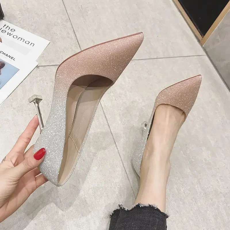 Womens Summer Footwear Wedding Bride Shoe Shoes for Woman Evening with Crystals Stilito Super High Heel Purple Rhinestone 250624