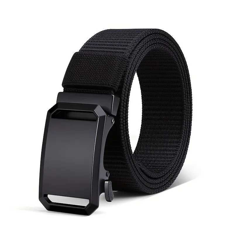 Mens Belt With Automatic Metal Buckle Outdoor Working Tactical Belt Toothless Automatic Buckle For Sports Canvas Belts W250625