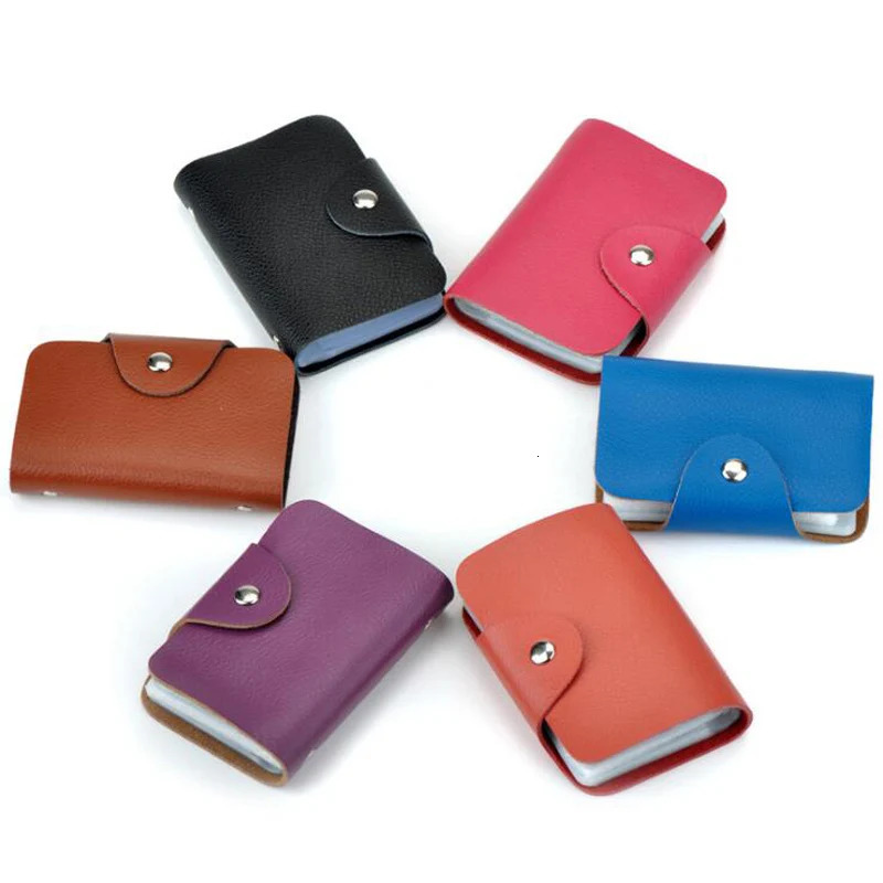 Arrival Genuine Leather Business Card Case Womens ID Bag Female Credit Card Holder 26 Bank Cards Slots For Men 250624