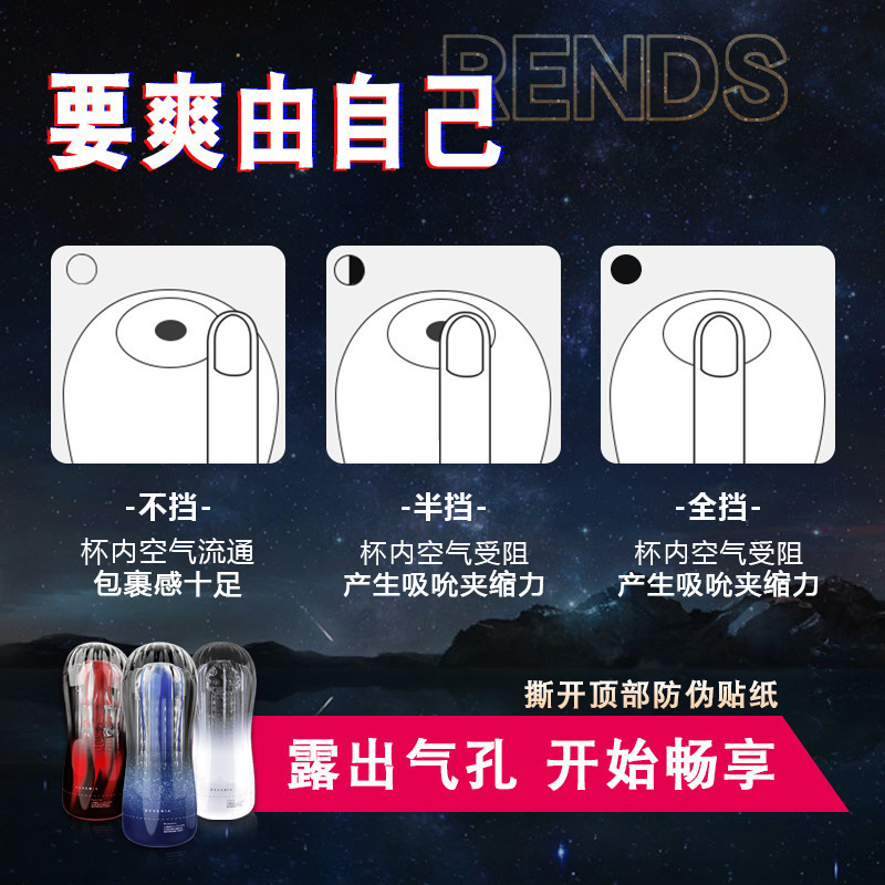 Rends Lianzhi Bohemian Series Airplane Cup Vent Suction Clip Male Sex Toys 28pcs/box