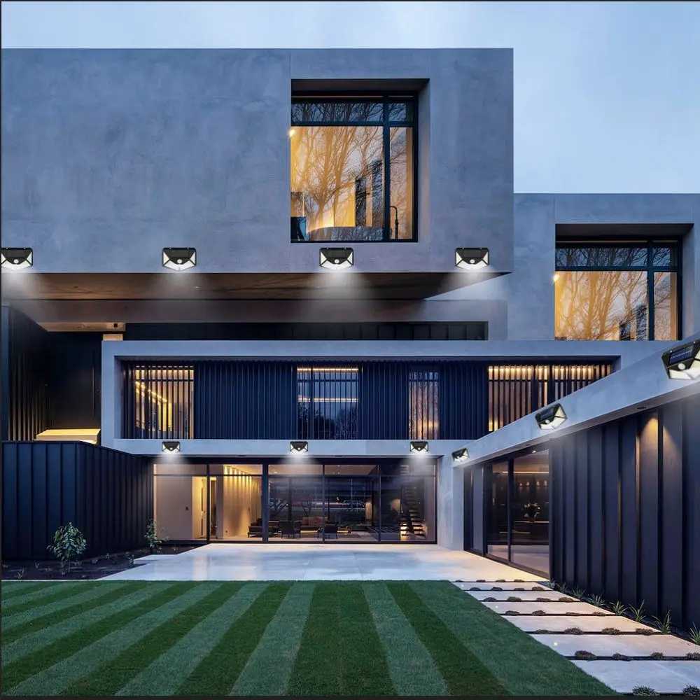 Solar Lights Outdoor 100 LED Motion Sensor Wall Lamp Outside Waterproof Solar Flood Lights For Yard Garden Garage Fence Patio XJ250624