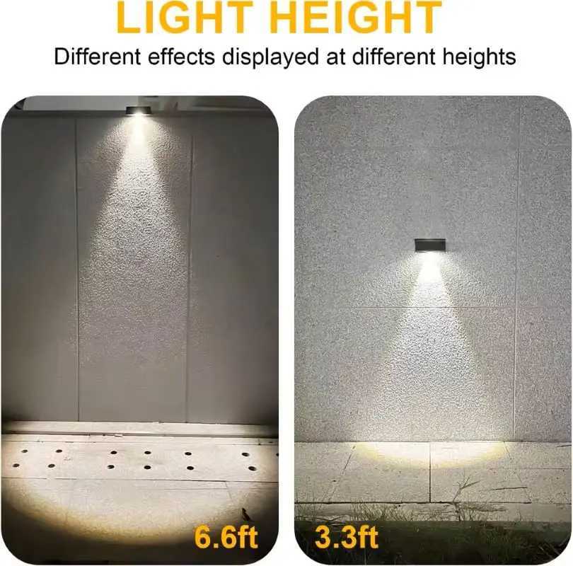 1/2/4/6PCS Solar Outdoor Deck Lights for Balcony Staircase Public Lighting Porch Courtyard Exterior Wall LightsXJ250624