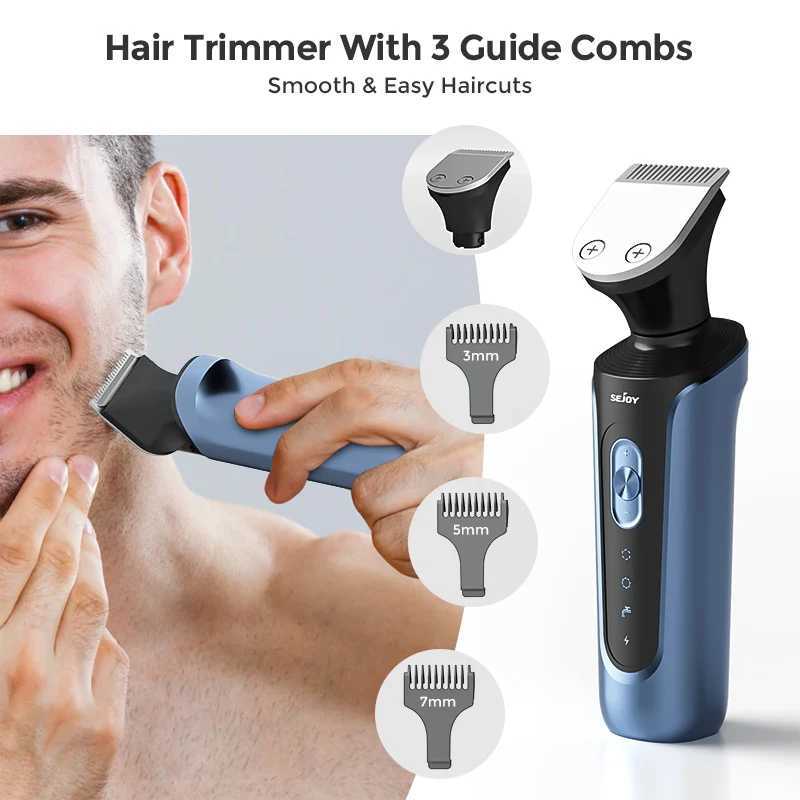 SEJOY Electric Shaver for Men Hair Trimmer Nose Hair Scissors Facial Cleanser Facial Massager Rechargeable Shaving Machine W250625