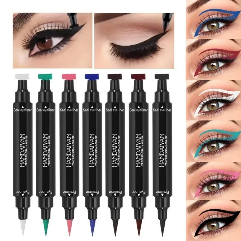 Colorful Eyeliner Stamp Triangle Dual-ended Liquid Eyeliner Waterproof Sweat-proof Quick Dry Eyeliner Makeup Seal Tool Cosmetics 250625