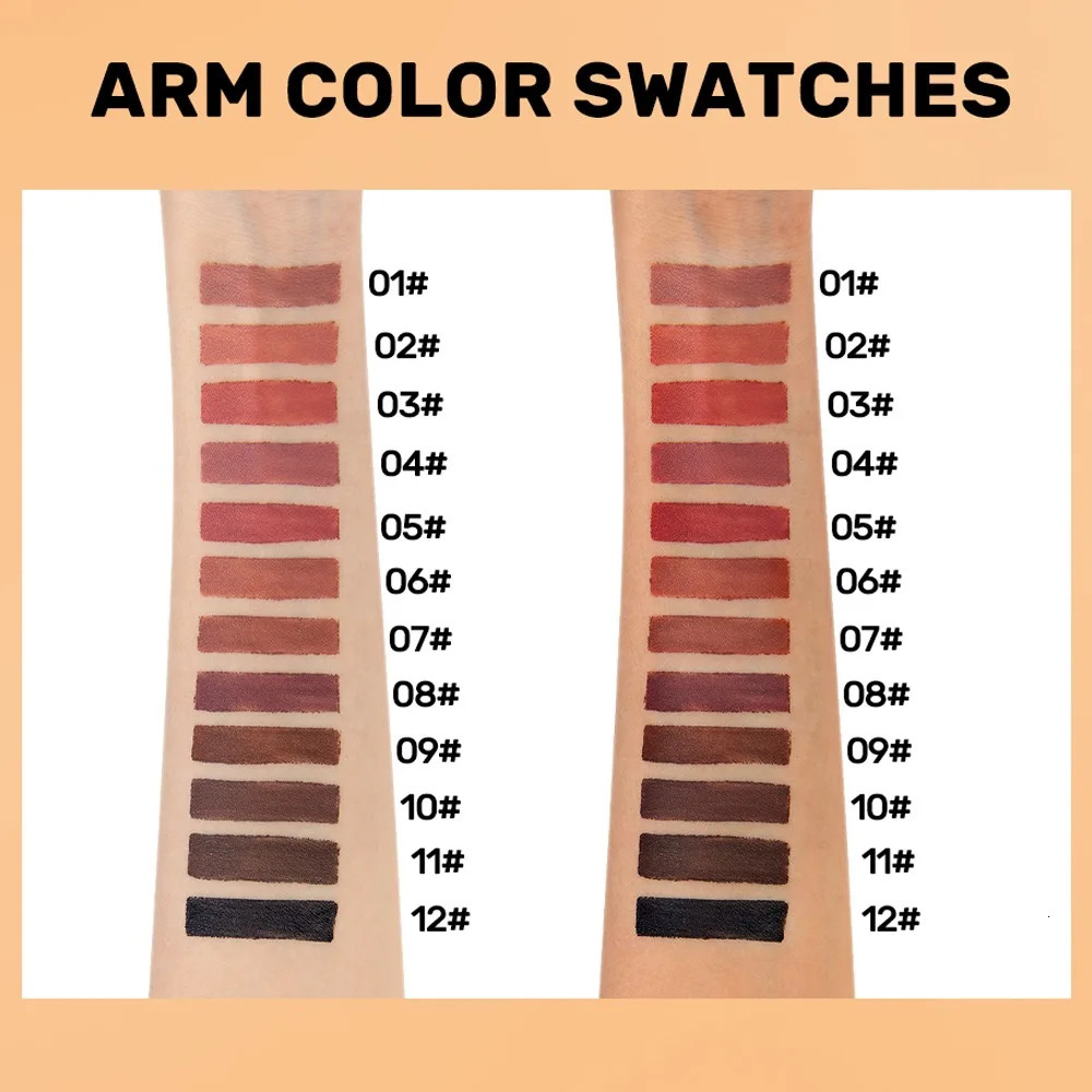 Double Head Black Lip Liner Brush Pen Mist Matte Velvet Contour Tint Lipstick Pencil Long Lasting Nude Brown Natural Lip Makeup 250625