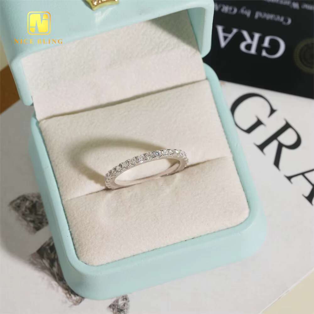 2mm Band Ring Stack Rings 925 Silver Diamond Daily Jewelry Fashion Engagement Jewelry for Women Infinity Ring