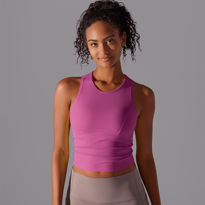 short crop exposed yoga vest quick drying breathable sports bra