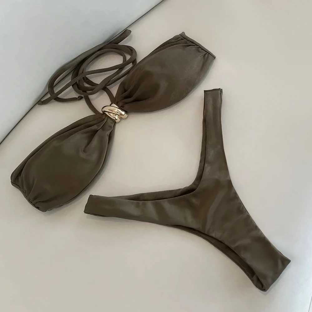 Push Up Bikinis 2025 Sexy Women Swimsuit Swimwear Female Patchwork Bikini Set Biquini Bathing Suit Swimming Suits Beachwear XJ250624