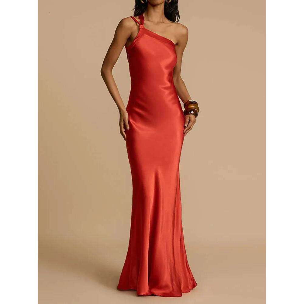 Chic Diagonal Collar Women Casual Elegant Ladies Sleeveless Party Dress Female Sexy Hollow Out Solid Dresses 2024 Vestido