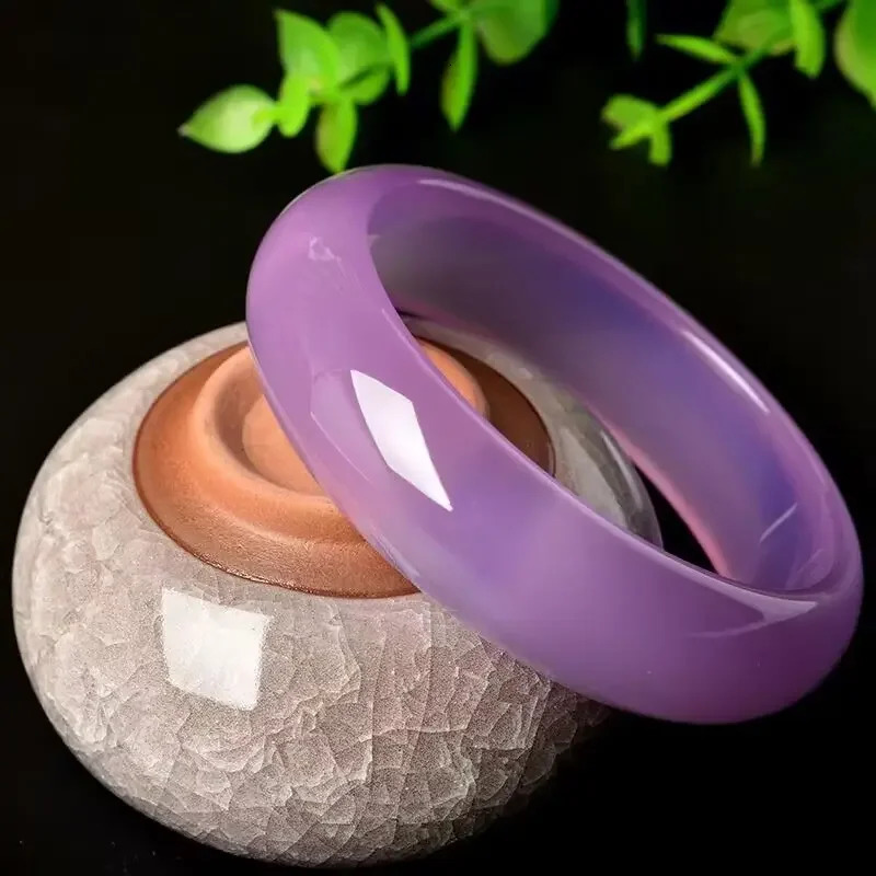 Agate Chalcedony Bracelet Ice Violet Jade Womens Purple Fashion 250624