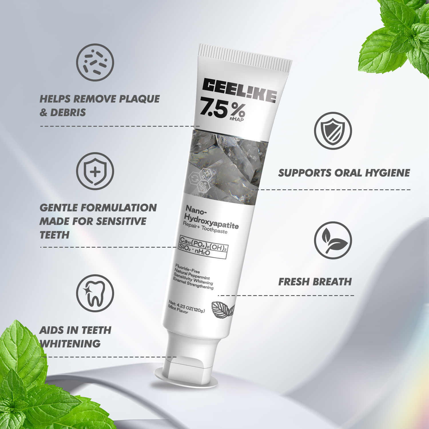 CEELIKE Family Toothpaste Set - SP-6 & 7-Pro Toothpaste + Hydroxyapatite, Lysozyme & Children's 5% Hydroxyapatite Toothpaste - Whitening, Enamel 