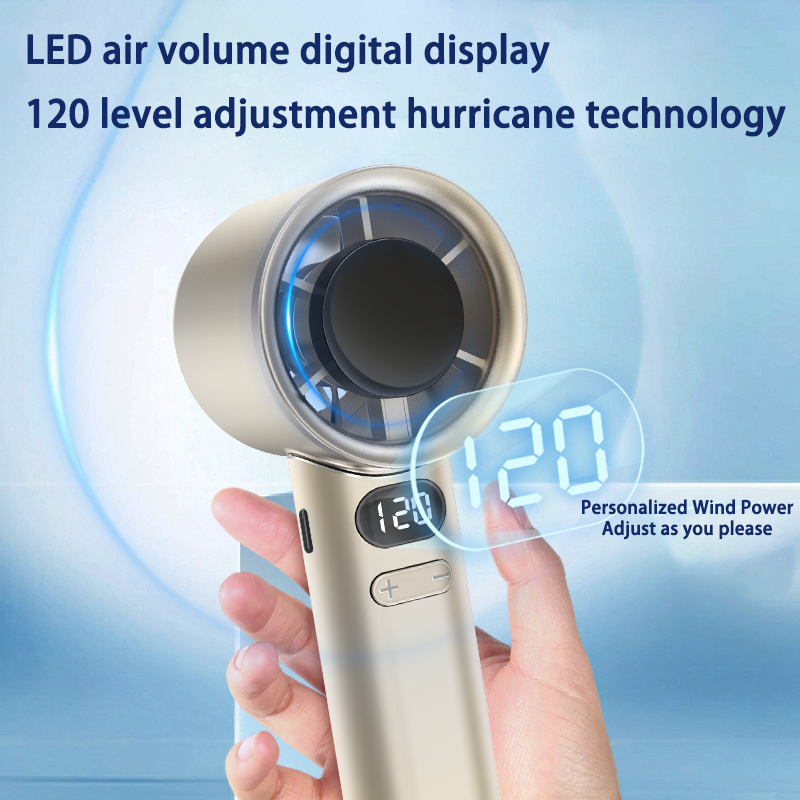 Portable handheld home mini outdoor USB digital display small camping fan air coolerM11