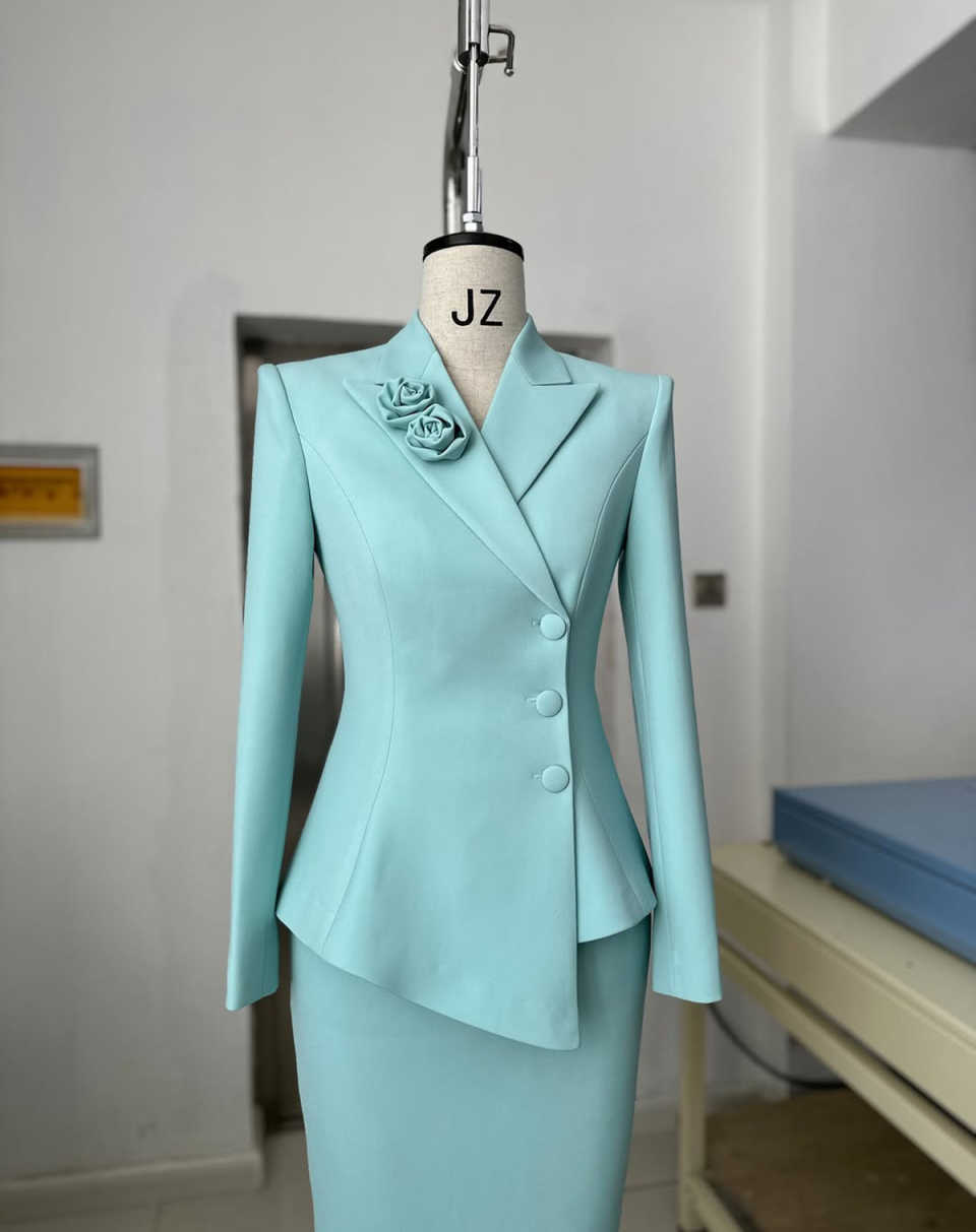 Formal Women Skirts Suits 2 Pieces Slim Fit Office Lady Working Jacket Coat Customized Birthday Party Wear