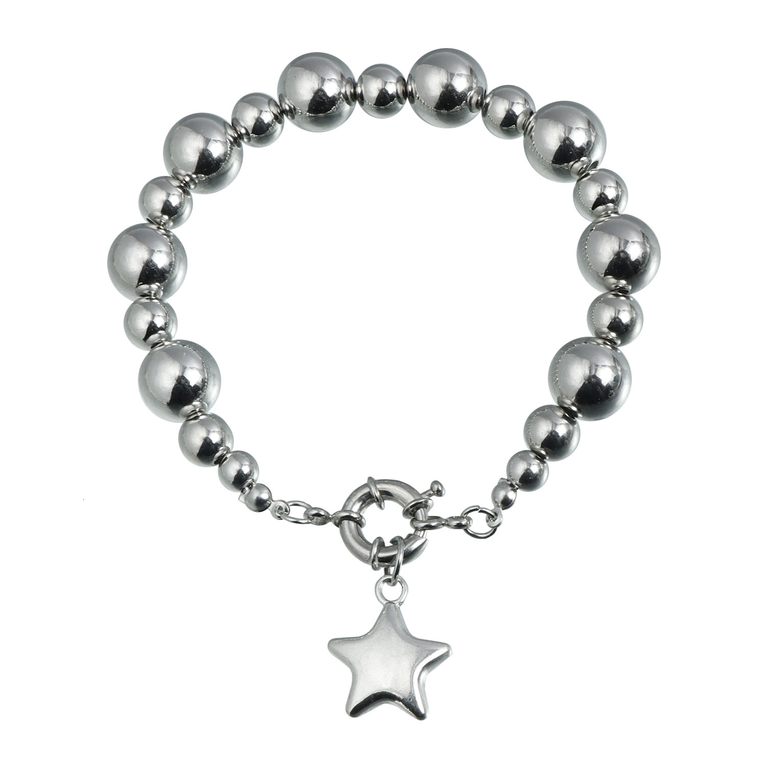 Jewelry INS Metal Texture Pentagram Pendant Detachable Clavicle Chain Necklace Bracelet Set for Women Jewelry for Women