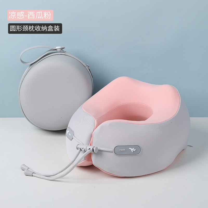 memory foam travel pillow neck support pad with washable cover used for sleeping pillows in planes trains and car 241220CJ