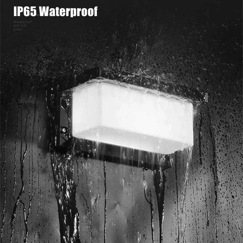 Outdoor E27 LED Aluminum Frame Wall Light 85-265V IP65 Waterproof Porch Lamp Garden Exterior Decor Sconce Lamp 12W 15W 20W 25W XJ250624