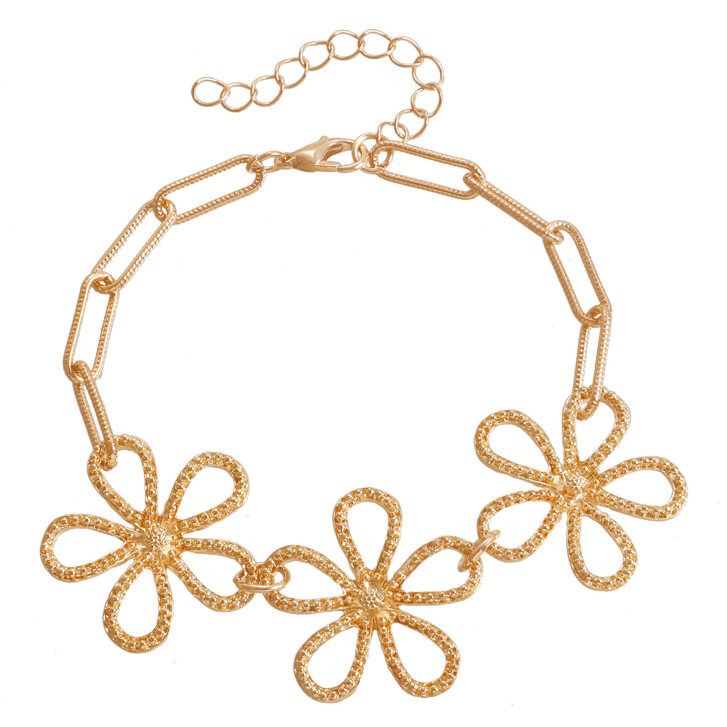 Jewelry Hollow Flower Chain Ethnic Style Necklace Girl Temperament Fashion High-end Bracelet Jewelry for Women