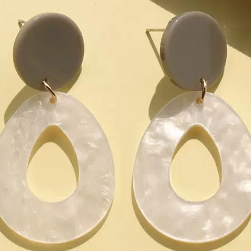 French vintage acrylic earrings art fresh mori earrings for girls