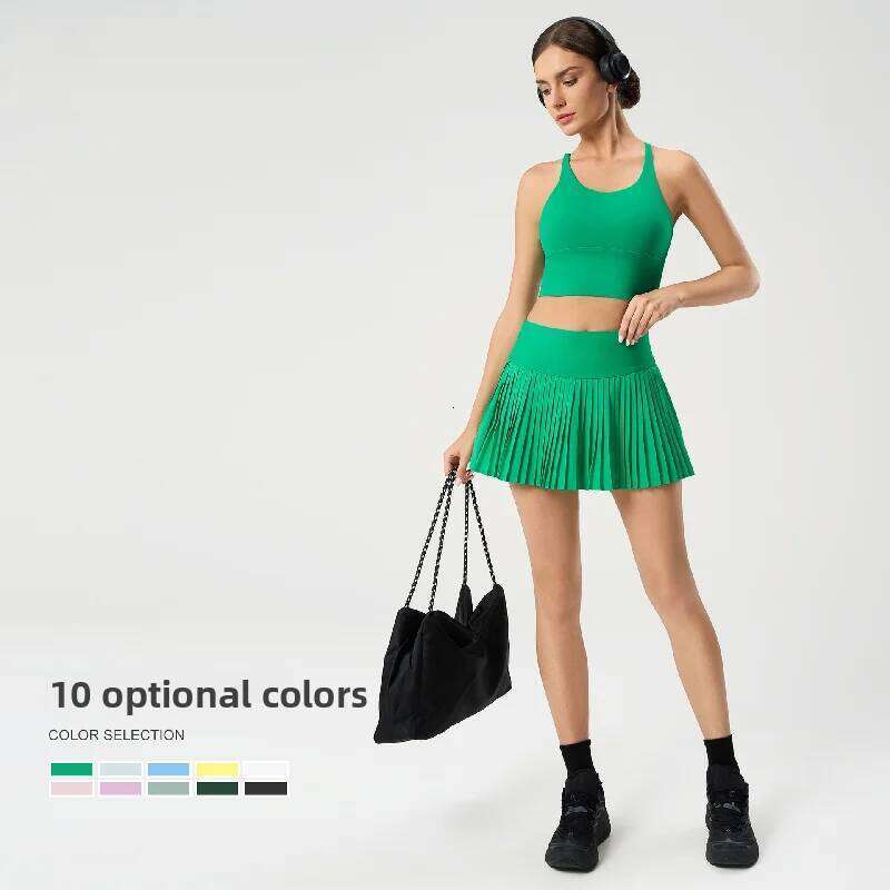 2025Women's Waist Anti Cellulite Fashion Tape Pleated Exercise Tennis Skirt for Outdoor Fiess Yoga High ElasticBreathable