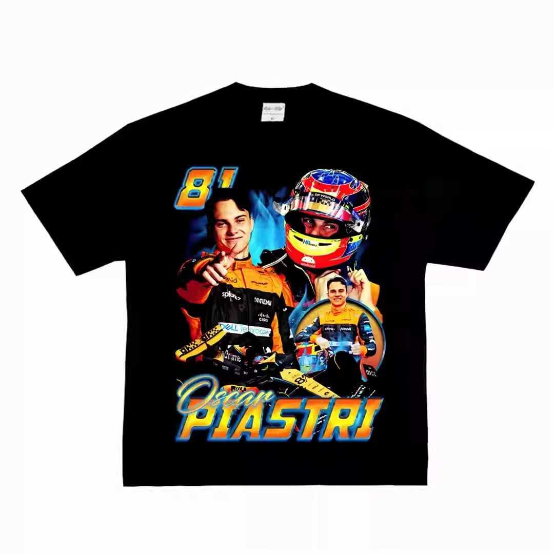 2025 Oscar Piastri F1 American Cotton Short Sleeve T-shirt Fashion High Quality Luxury Brand Selling Popular Style Ins XJ250625