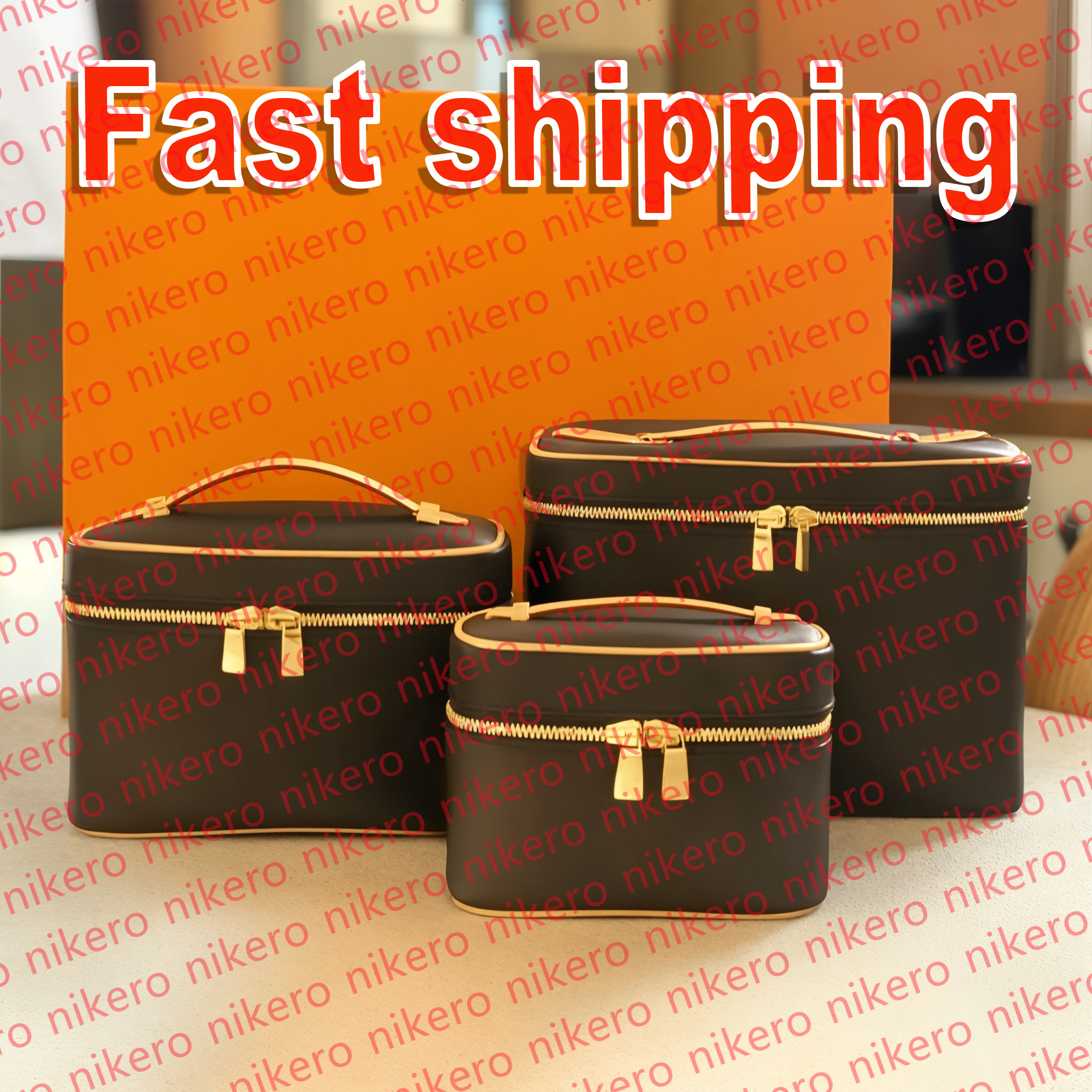 Designer Bag Makeup Bag Luxury Cosmetic bag High Quality Women's Handbag Purse Cowhide travel Storage Bag Toiletry Bag Mini Brown vanity bag designer cosmetic bag 098