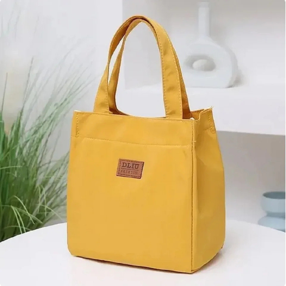 Large Capacity Lunch Bag with Aluminum Foil Insulation for Work Simple and Practical Top Handle Bag 250624