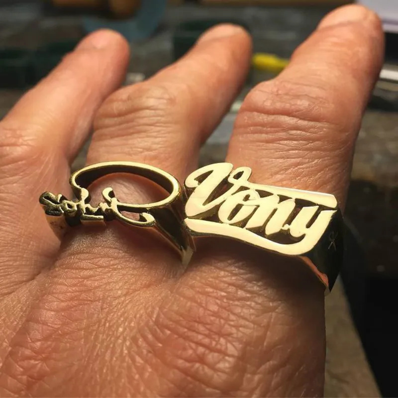 Custom Personality Hip Hop Women Ring Personalized Men Punk Letter Name Ring Stainless Steel Jewelry Gift For Men Women 250624