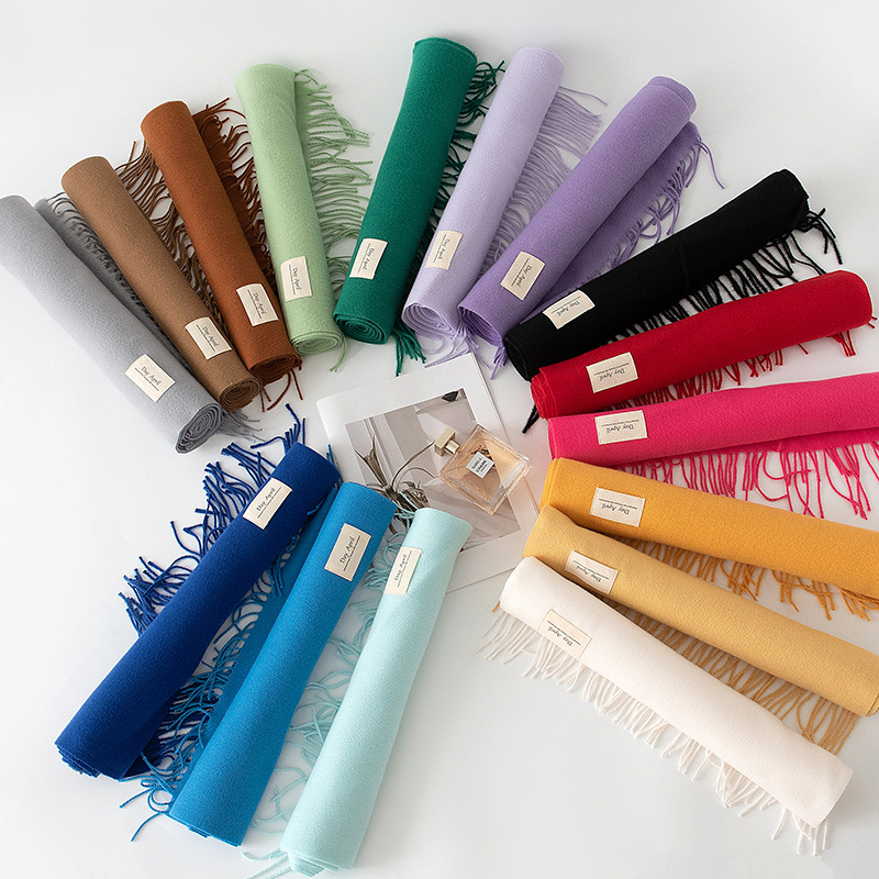V180988 cashmere feeling 2025 scarf female winter atmosphere high-end feeling autumn and winter warmth Korean style versatile shawl ladies