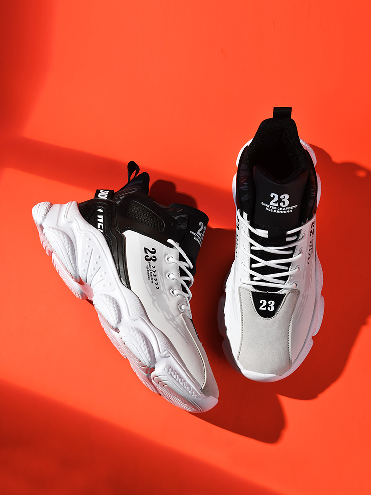 8993-Men's New Anti Slip Shock Absorbing Basketball Shoes Lightweight Plush Casual Sneakers Men's Running Shoes Warm and Comfortable Sports 