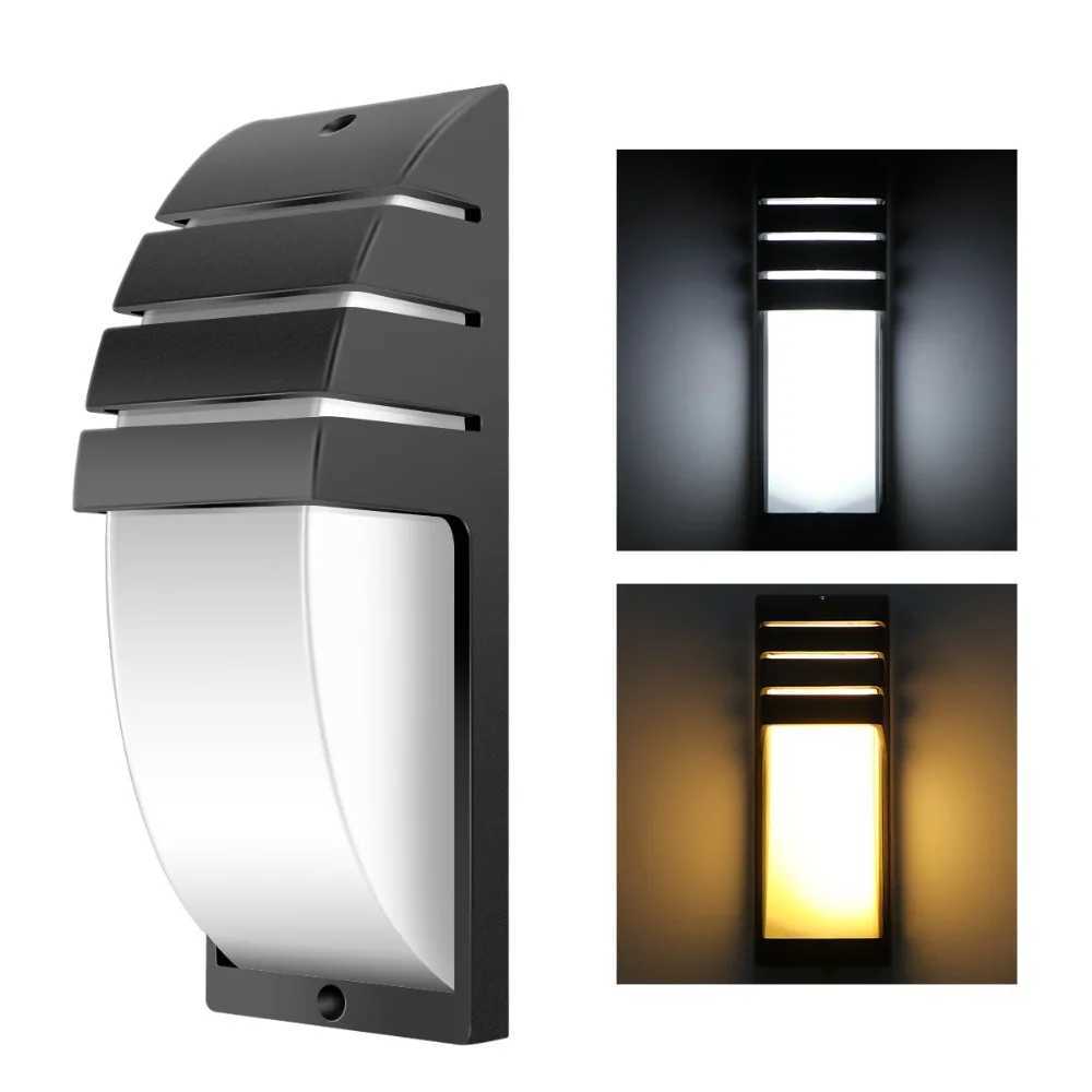 12W Outdoor Wall Lamp 110V 220V Sconce Balcony Garden Fence Yard Porch Light Indoor Living Room Bedside Wall Light Aluminum XJ250624