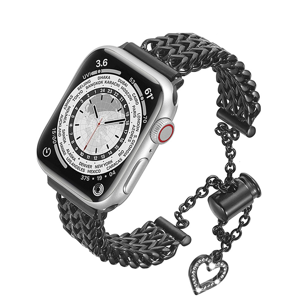 Luxury Trendy Premium Epoxy Coated Stainless Steel Watch Band for Apple Watch