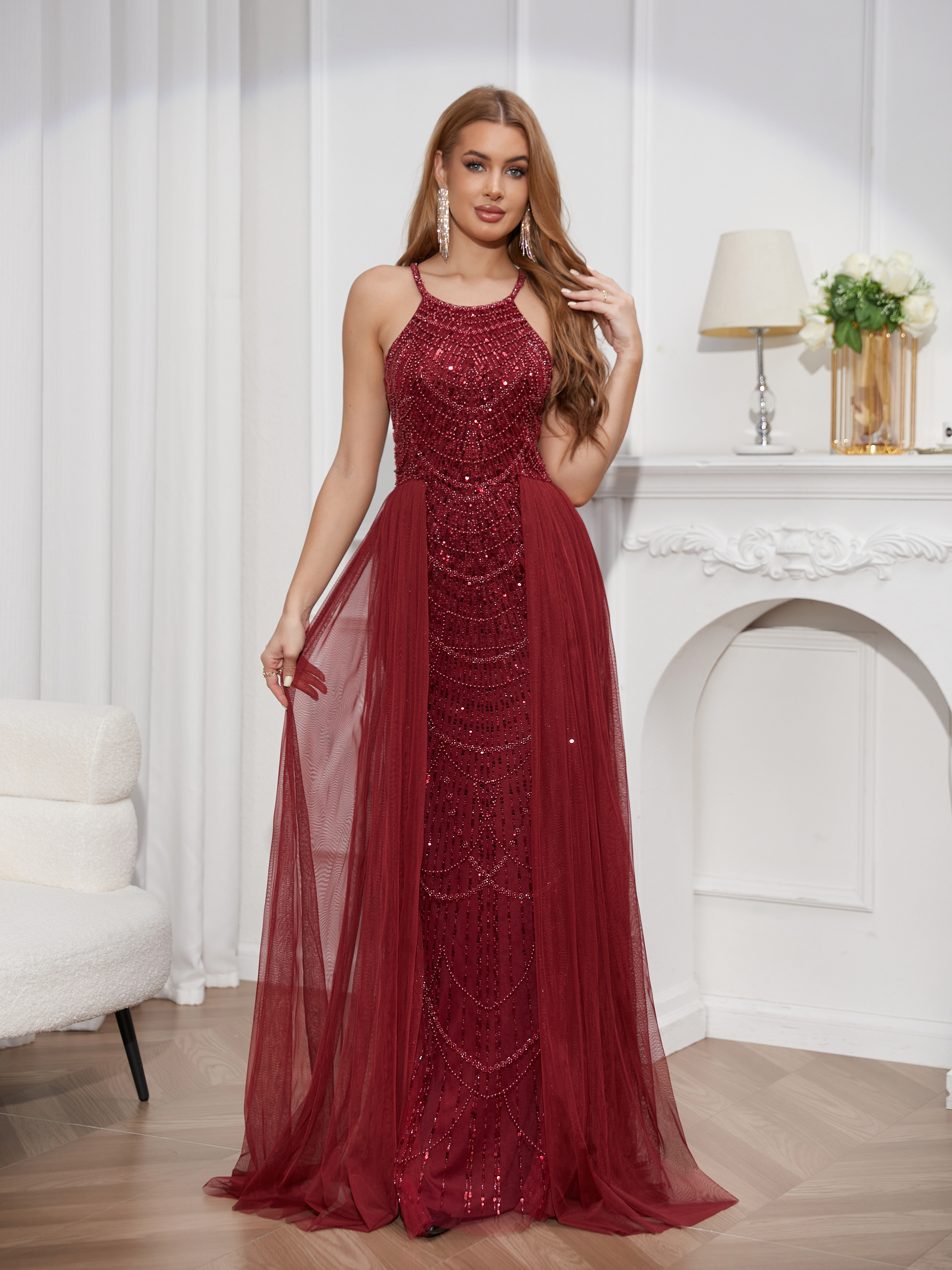 Prom Dresses The ball dress is fashionable, beaded, sexy suspender dress, elegant tulle dress and ball dress prom.