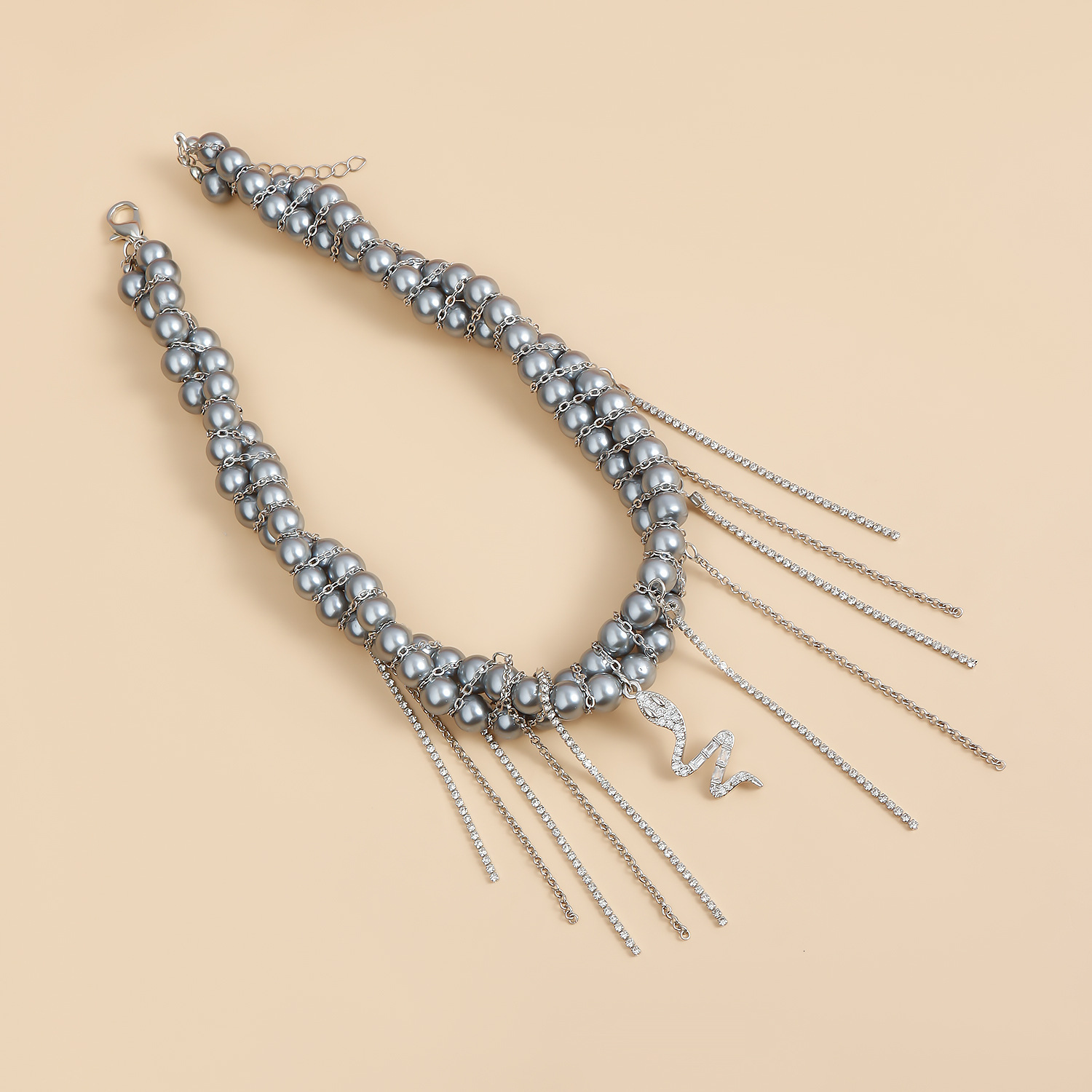 Jewelry INS New Year Snake Pendant Tassel Texture Collarbone Light Fashion Wrap Chain for Women Jewelry for Women