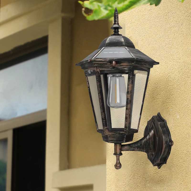 1 Pack of Solar Outdoor Light Garden Sunshine Wall Lights Home House Balcony Dusk to Dawn Sports Sensor Wall Lanterns Front Corridor Outer Wise Fence 