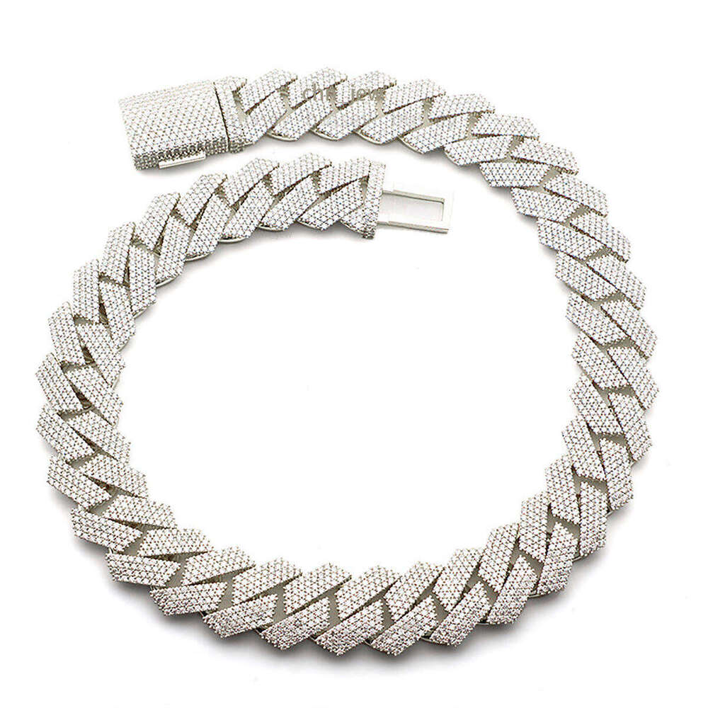 Cuban Link Chain Necklace Designer For Men 20MM Wide Thicker Gold Plated Micro Inlaid 4 Rows CZ Diamond Chain Bracelet Rock Hip Hop Jewelry Woman Christmas Gift