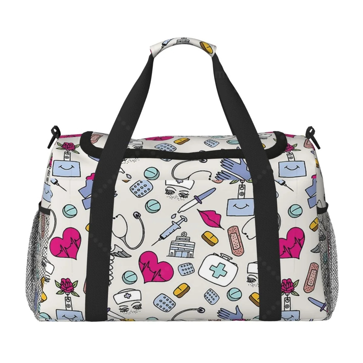 Cartoon Ladies Doctor Stylish Hand Travel Bag Durable Tote for Daily Use Lightweight and Spacious 250623