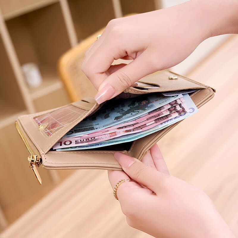 Hot Selling Wallet High-end Short PU Coin Purse Women's Card Holder Korean Style Zipper Clutch