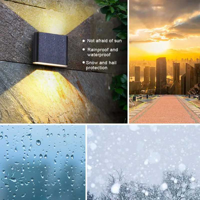 Waterproof Outdoor Wall Lamp LED Modern Lighting Fixtures Minimalist Indoor Outdoor Bedroom Balcony Porch Garden Deco Wall LightXJ250624