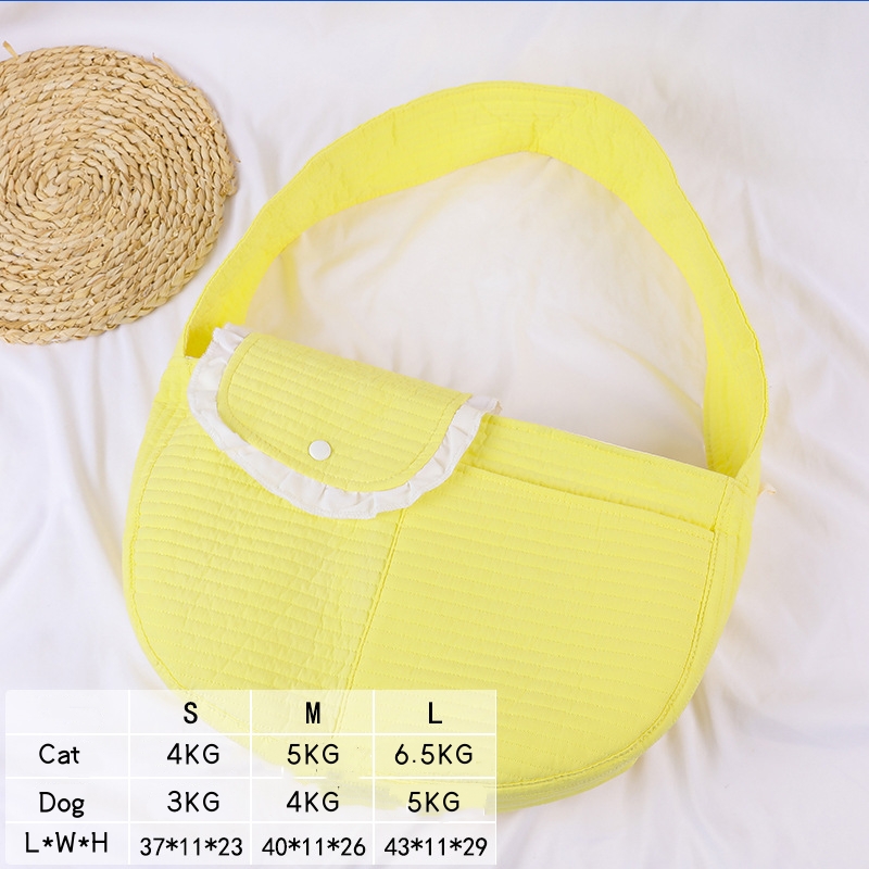 Dog Carrier Sling, Puppy Carrier Purse with Storage Pocket, Hand-Free Dog Sling Carrier for Carry Small Dogs and Cats, Travel Safety Harness, Dog Cat 