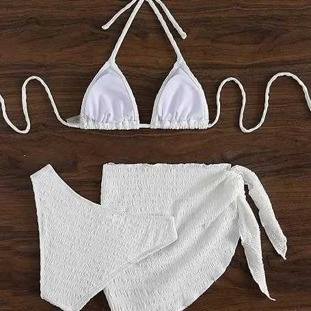 Sexy Three-piece Hot Sale Of The Season Cross-border New Sun Protection Swimwear Womens Strapless Bikini Swimming Suit from Mai XJ250624