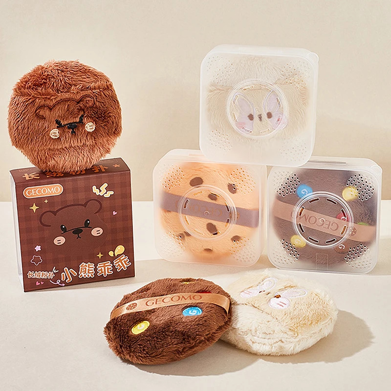 1pcs Cartoon Plush Powder Puff Mini Face Makeup Cosmetics Washable Lightweight Makeup Tool 250625