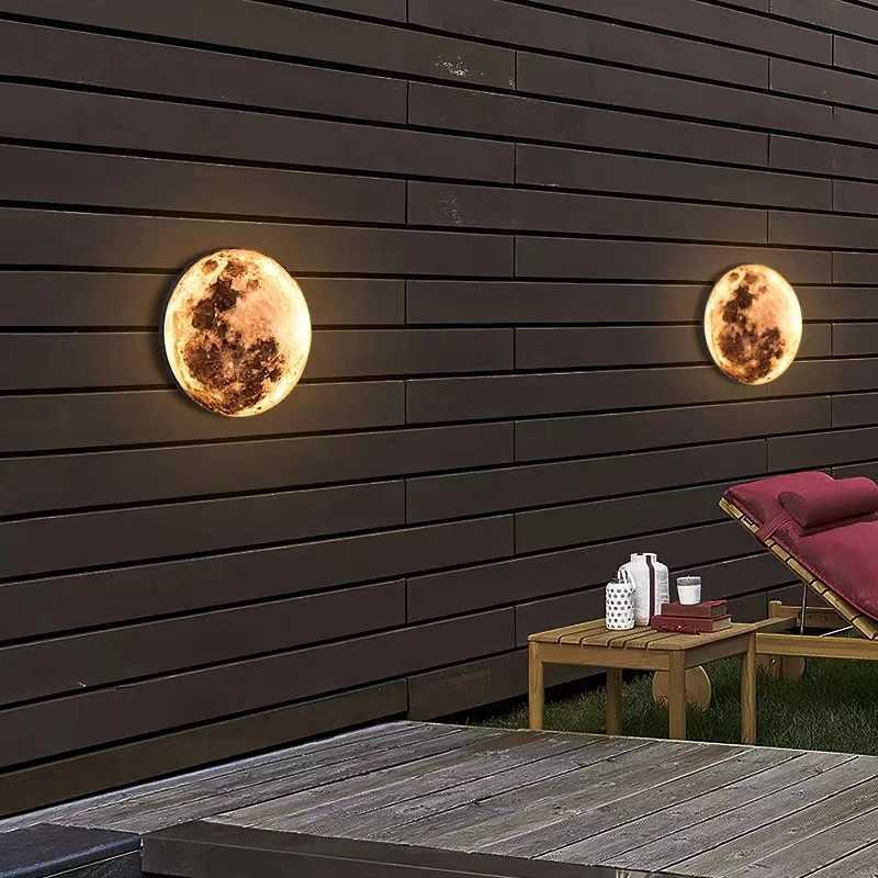 Moon Wall Lamp Aluminium Outdoor Lighting Waterproof IP65 Acrylic For Exterior Decorative Garden XJ250624