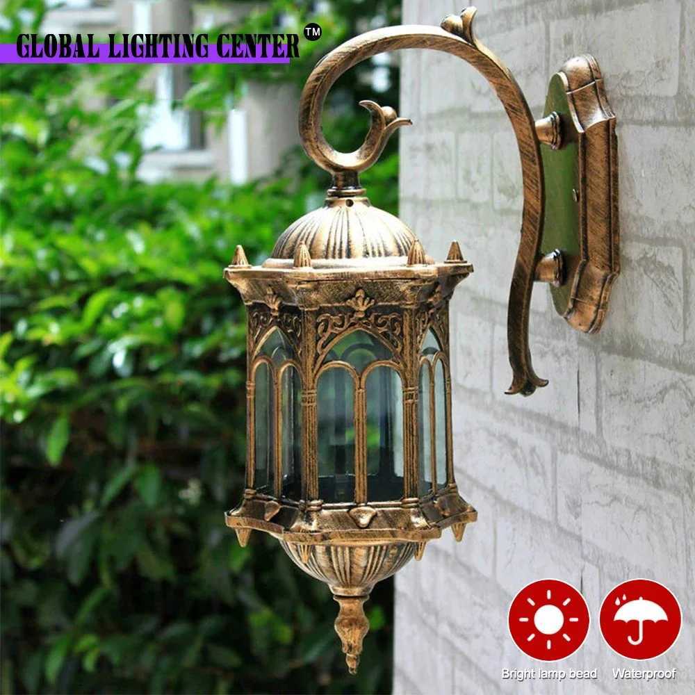 Art Wall Lamp Home Decor Courtyard Lamps Aluminum Retro Wall Lights Outdoor Garden Waterproof Lighting 85-265V DC Wiring XJ250624