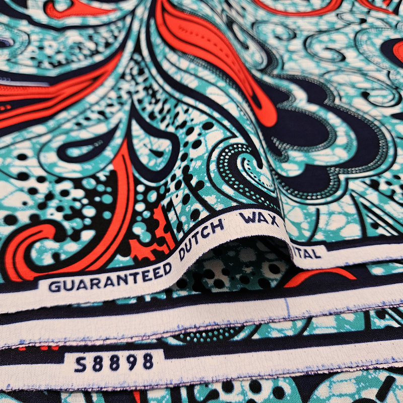African Wax Fabric for Party Dress, Real Wax Batik Dutch, Nigerian Fabric, 100% Cotton, Ankara Fabric, 6Yards