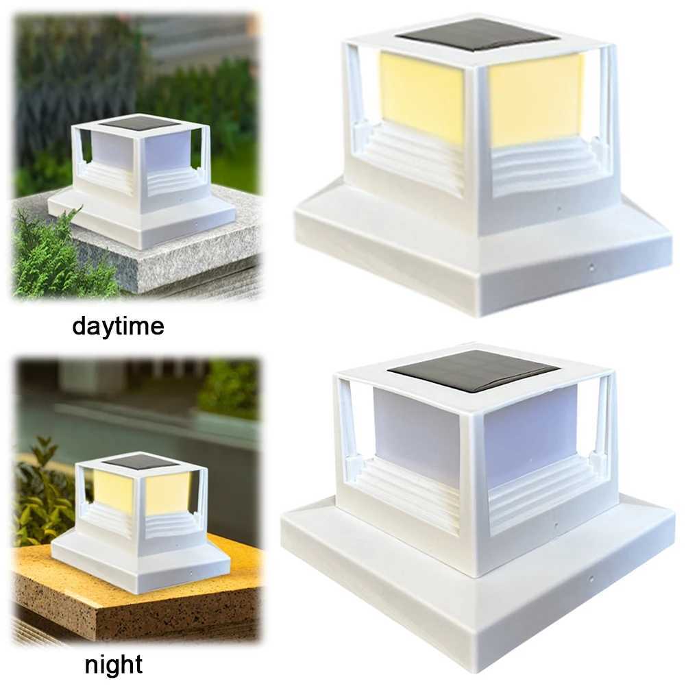 Solar Post Cap Lights Waterproof Outdoor Lighting for Garden Deck Patio Fence and Street Decor with Dual Light Modes XJ250624