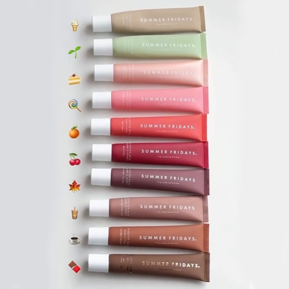 Summer Fridays Lip Butter ICED COFFEE 15g Lip Balm Liquid Lipstick moisturizes Smooth Soft Makeup Lips Glaze LipGloss pink sugar beige birthday cake 0