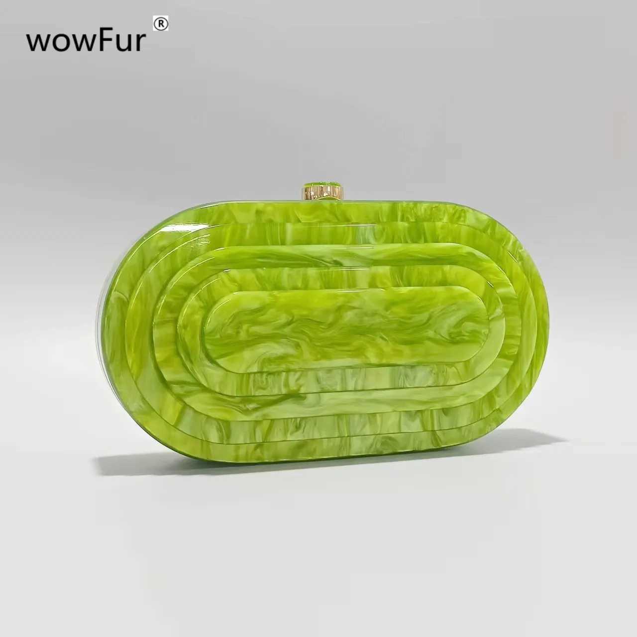 Lemon Green Brand Luxury Acrylic Box Evening Bag Women Clutch Purses And Handbags Ladies Shoulder Bags Bolsa Feminina Party Lady M250625