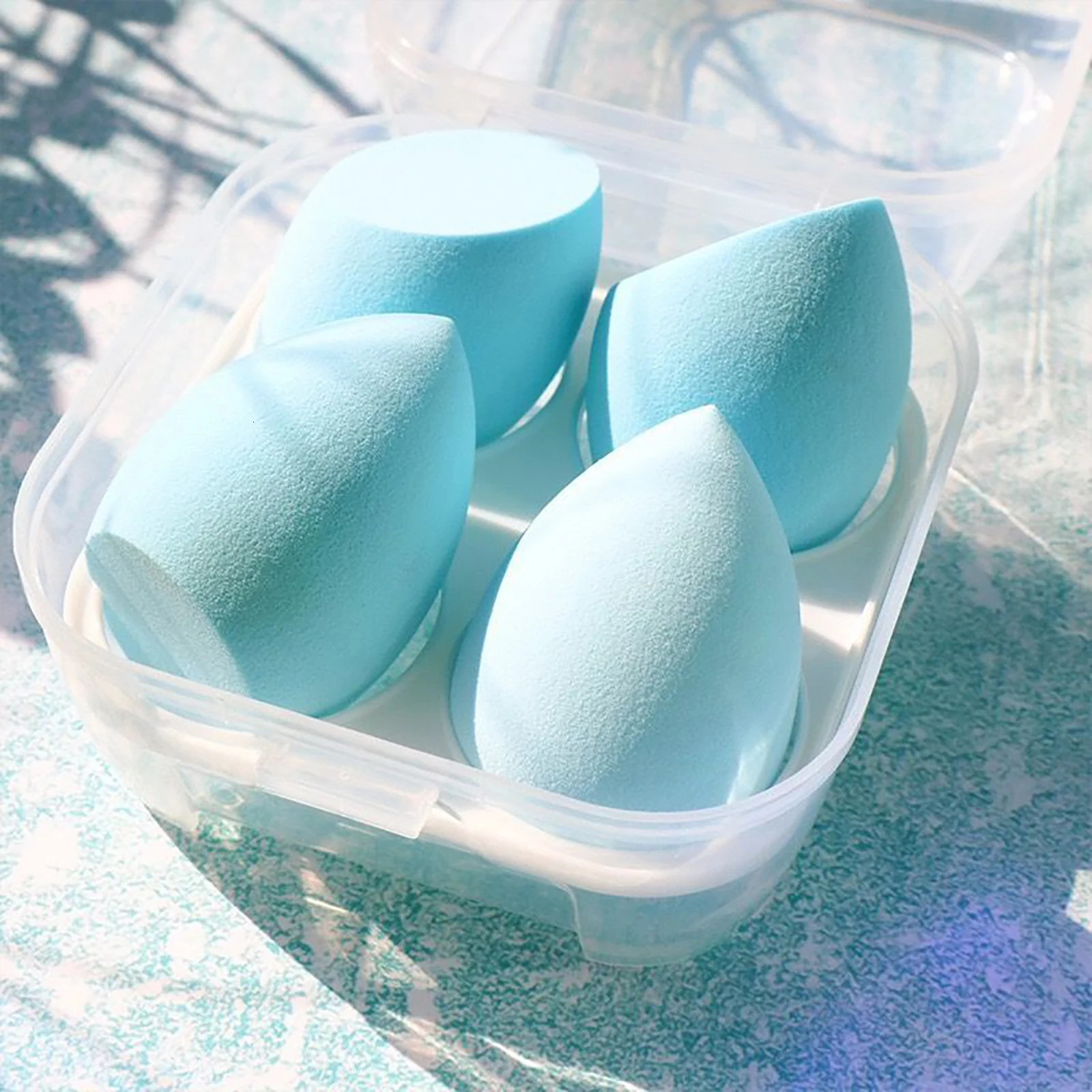 4pcs Professional Beauty Makeup Sponges Soft Skin Friendly Cosmetic Sponge with Dry Wet Use for Women Daily Makeup Tool 250625