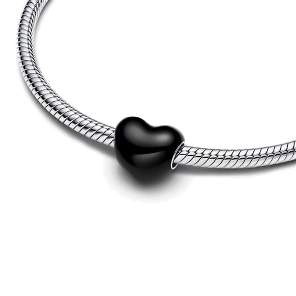 FewDook Fine Multi-Color Metallic Sky Blue Green Heart Charm & Bracelet Set Fit Pan Bangle DIY Women High Quality Jewelry Gift 2025 Fashion New